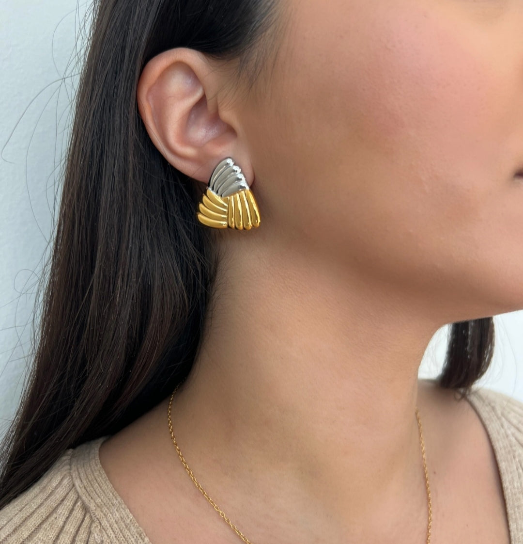 Gold Triangle Earrings